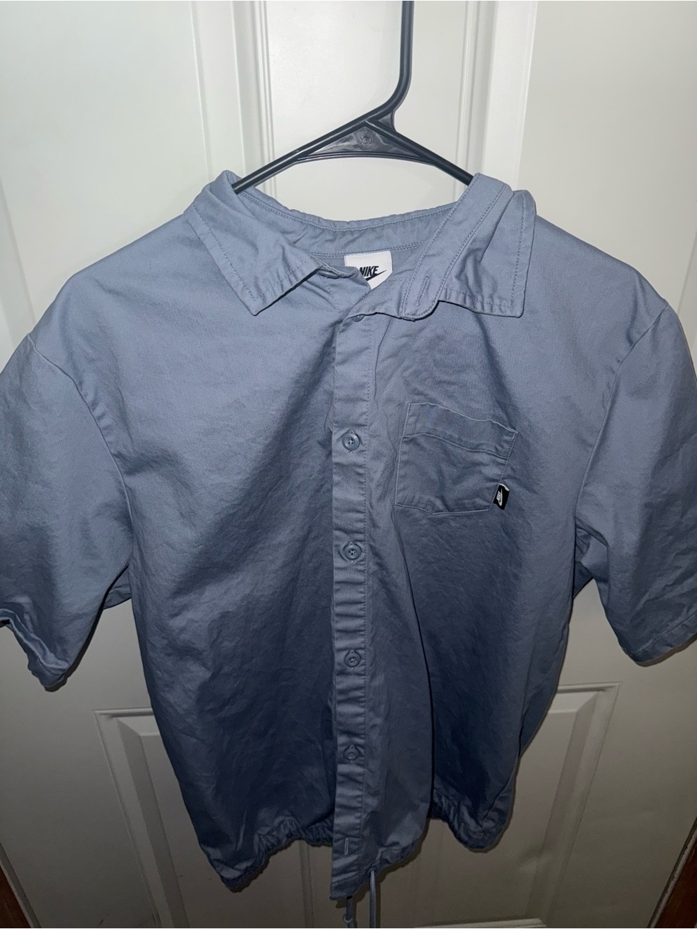 Nike Club Blue Button-Down Small Shirt Sleeve Shirt -Like New